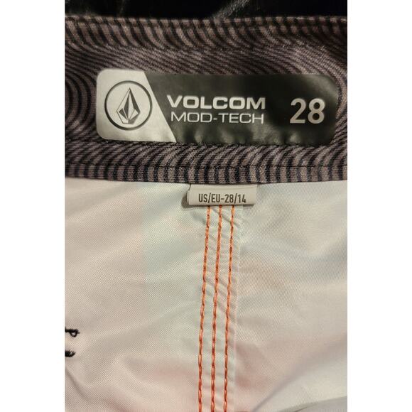 VOLCOM Mod-Tech Board Shorts Unlined Swimming Trunks Men's Size 28 Colorful - Picture 9 of 9